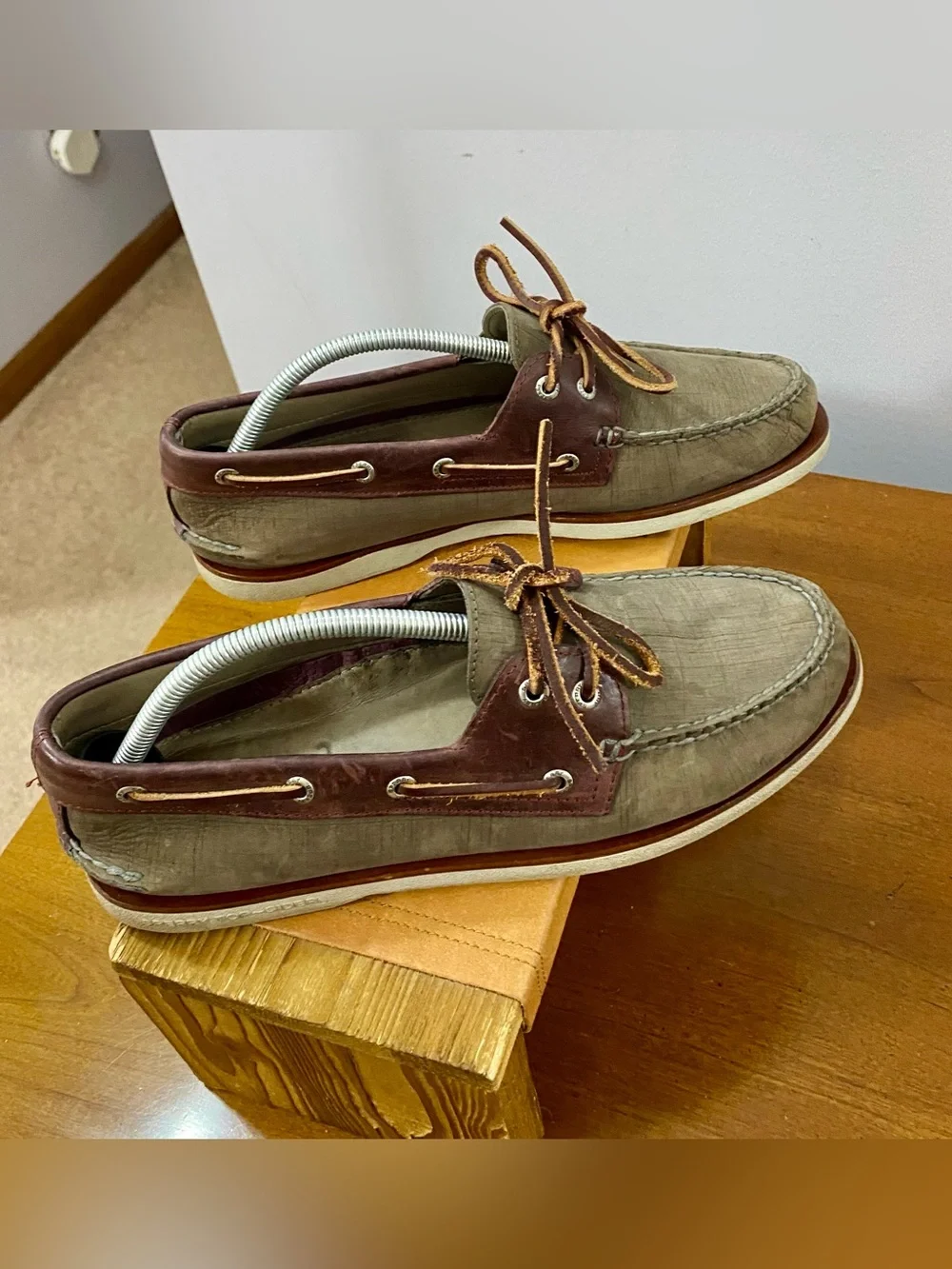 Sperry Gold Cup Mens 10.5 M Original Boat Shoes Two Tone Leather Brown Top-Sider